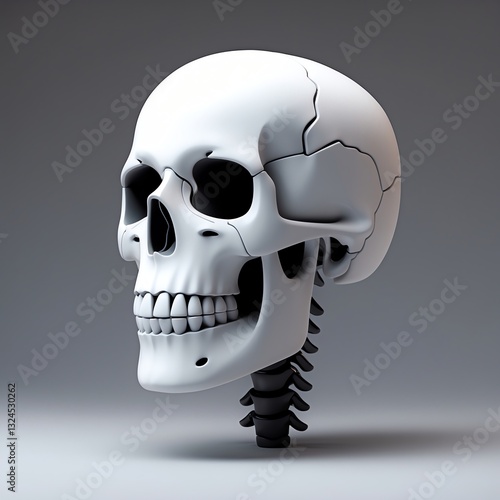 3D Model of Cracked Human Skull