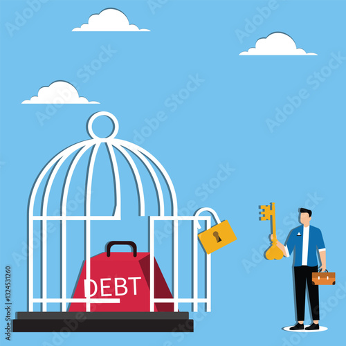 Concept of business debt and financial freedom