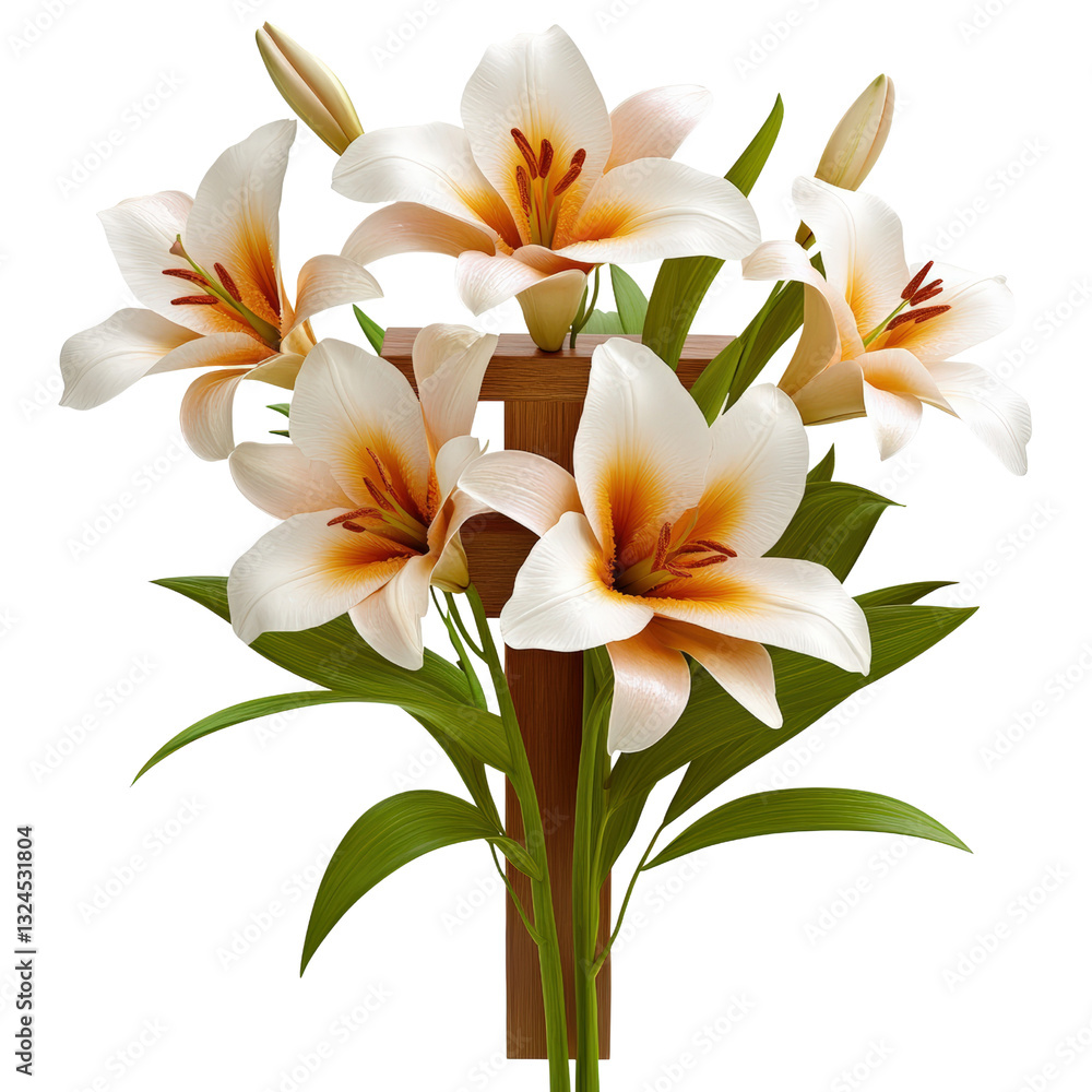 Fototapeta premium Beautiful bunch of colorful flowers in elegant vase displaying nature's beauty and freshness in a bright room isolated on a white background.
