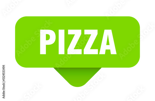 pizza sticker. pizza sign on transparent background