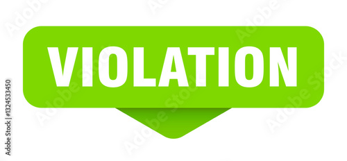 violation sticker. violation sign on transparent background