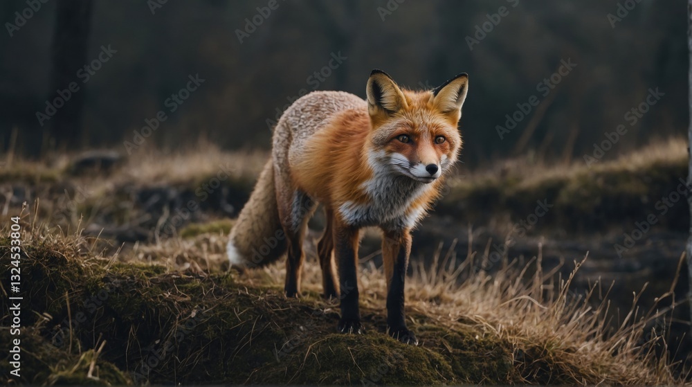 Naklejka premium Vibrant Fox At Dawn