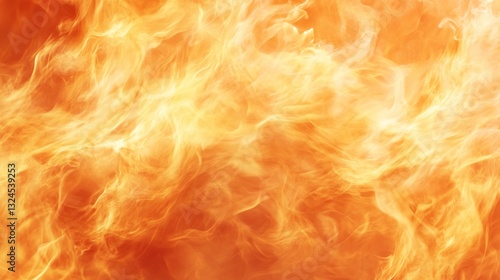 Bright flames create an intense display of heat and energy, illuminating the surroundings. This fiery spectacle captivates with its dynamic movement and vivid colors