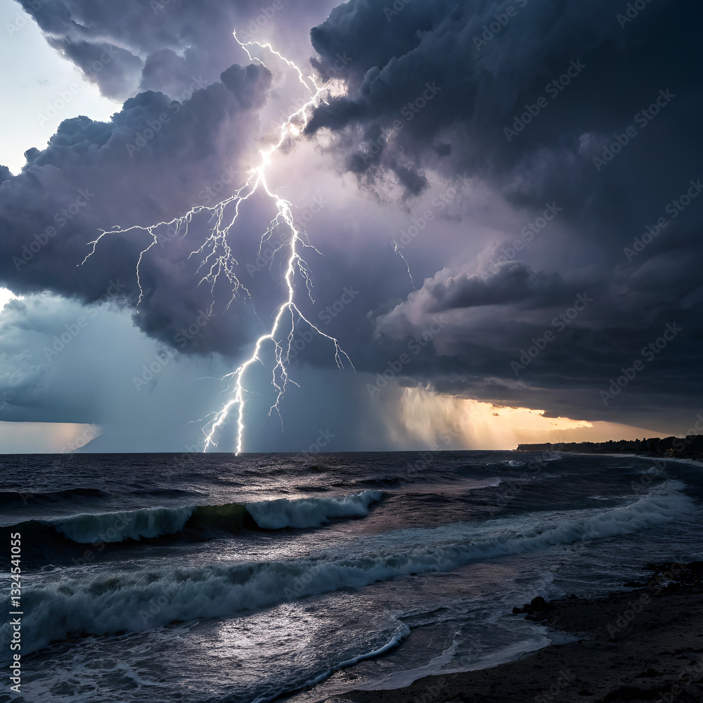 Fototapeta premium storm clouds over the sea