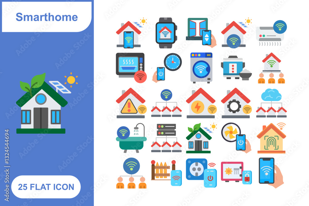 Smart Home Icons Set, Collection of 25 Smart Home Icons Set - 25 Vector Icons for Home Automation, IoT, Smart Devices & Technology Smart Home Icons Set, Collection of 25 Smart Home Icons Set - 25 Vector Icons for Home Automation, IoT, Smart Devices & Technology