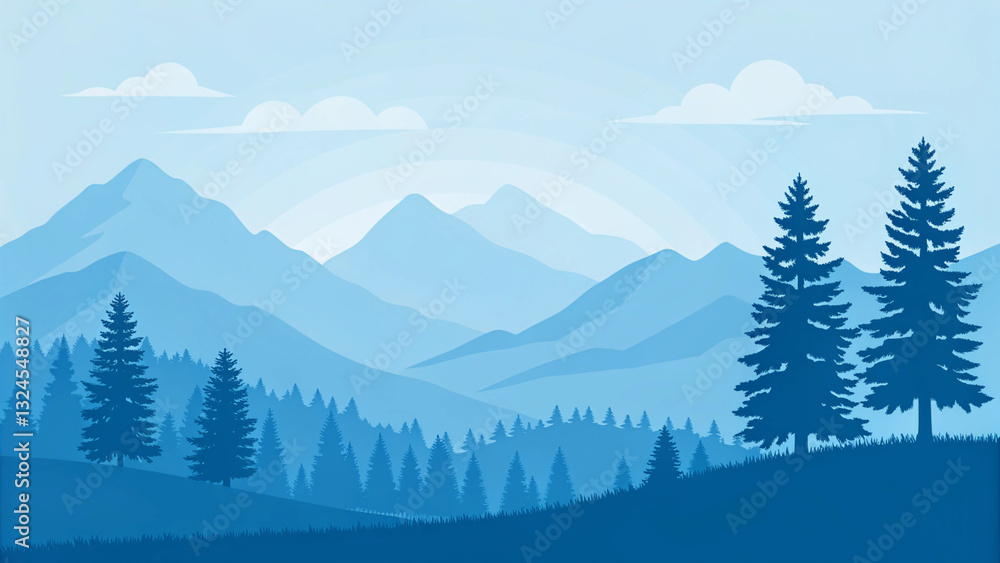 Obraz premium winter landscape with mountains