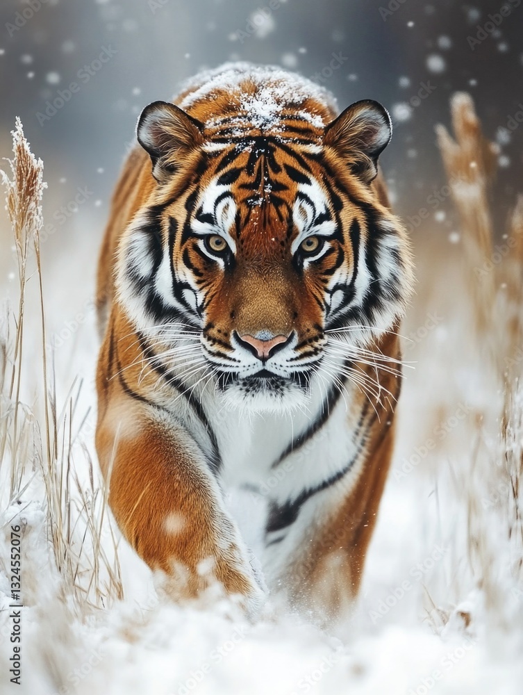 Tiger in Snowy Landscape Tiger in Snowy Landscape