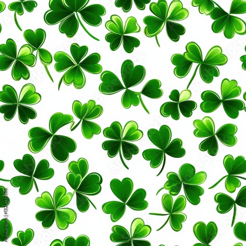 Repetitive background seamless pattern for St. Patrick’s Day.