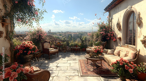 Romantic Rooftop Terrace, City View