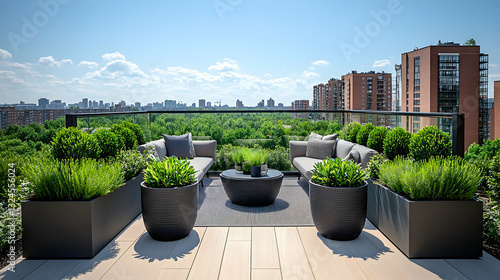 Rooftop Terrace with City Views
