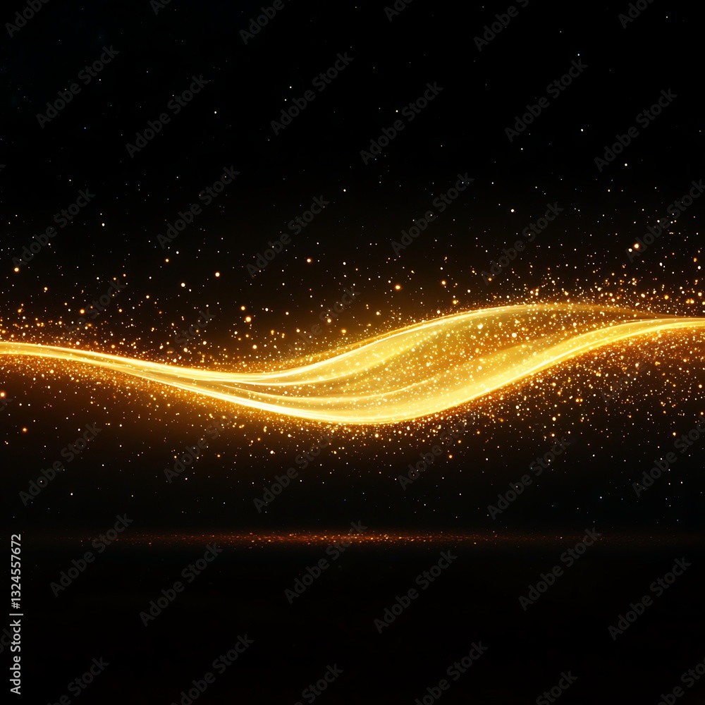 Obraz premium Golden Wave Abstract Background. (1)