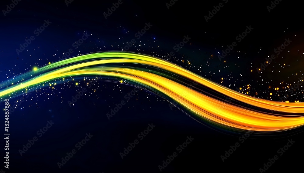 Obraz premium Golden Wave Abstract Background.