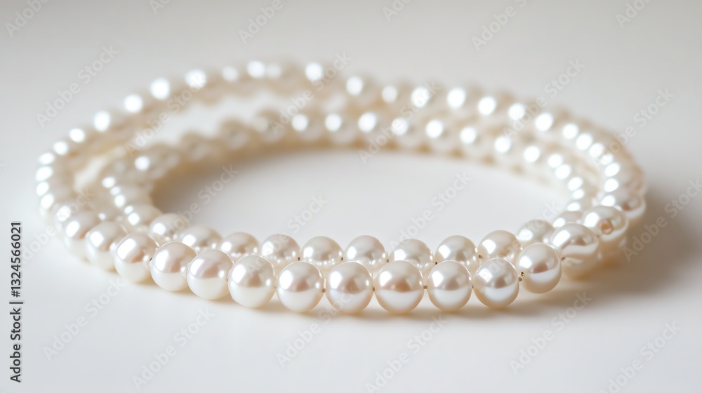 Elegant string of white pearls for accessories. Elegant string of white pearls for accessories.
