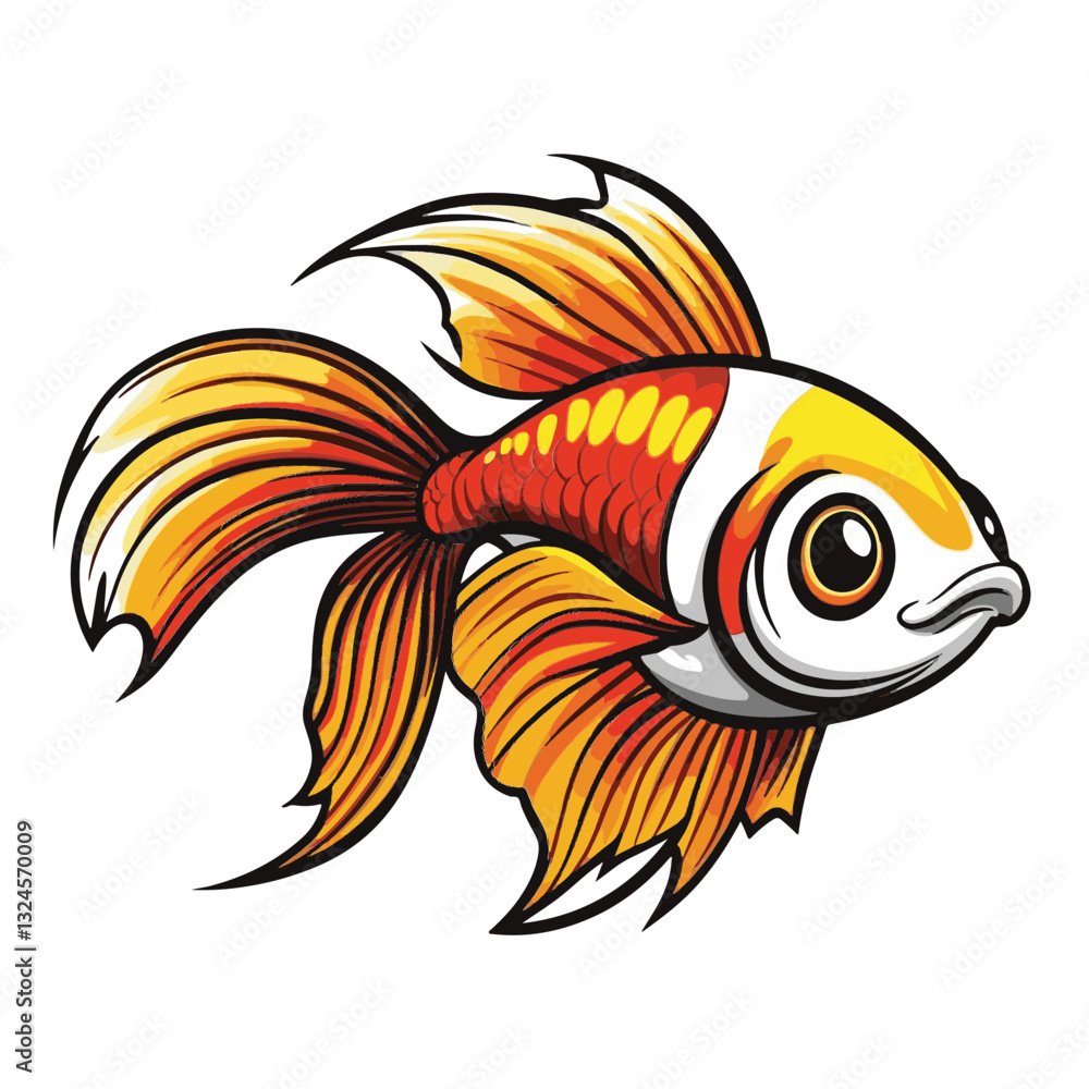 Fototapeta premium fish carton illustration 