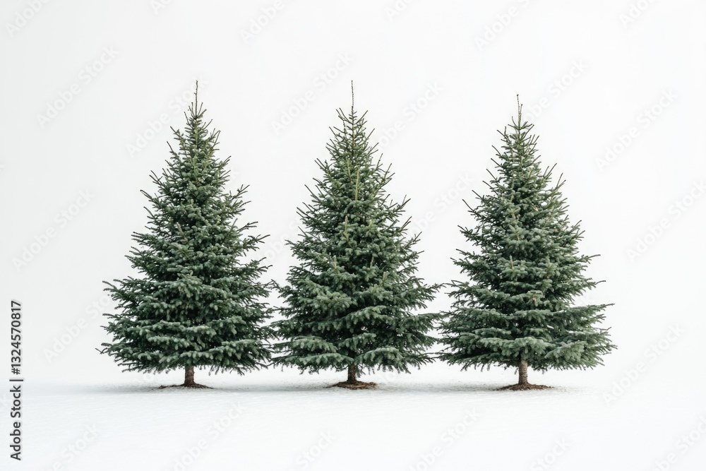 Obraz premium Evergreen Trees in Snow