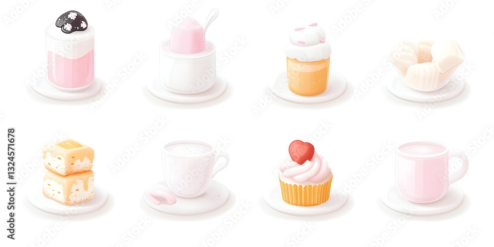 Sweet Treats Delight: An array of delectable desserts and beverages, artfully arranged to tantalize the taste buds and spark a sense of indulgence. Sweet Treats Delight: An array of delectable desserts and beverages, artfully arranged to tantalize the taste buds and spark a sense of indulgence.