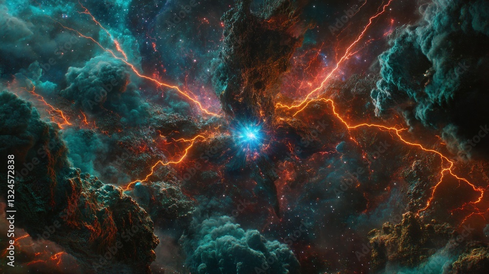 Fototapeta premium Cosmic Nebula Explosion