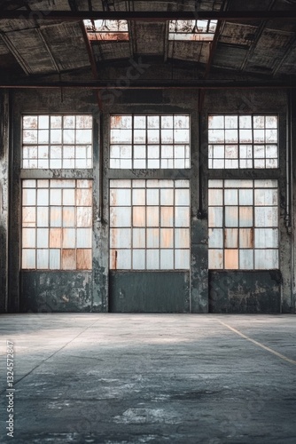 Industrial building with many windows