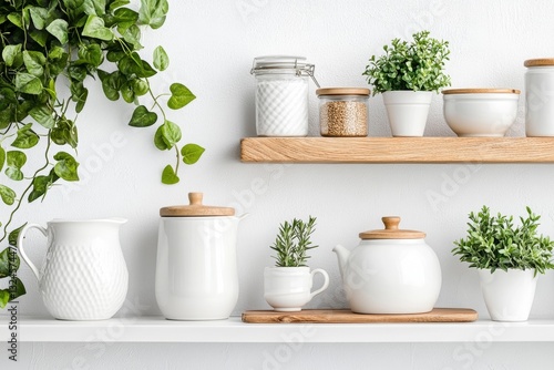 Wallpaper Mural A modern zero-waste kitchen with reusable containers, a compost bin, and no visible garbage Torontodigital.ca