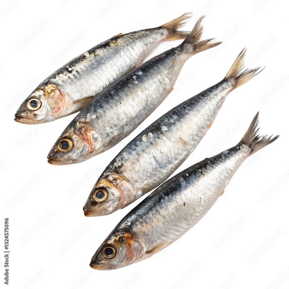 fresh sardines isolated on white background fresh sardines isolated on white background