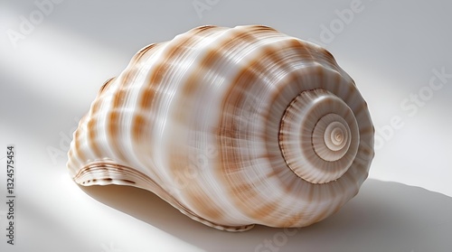 seashell isolated on white floor 
