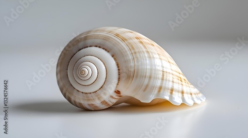 seashell isolated on white floor 