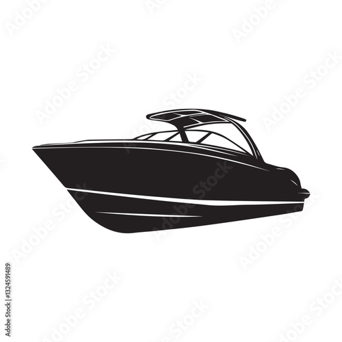 yacht boat ship vector silhouette isolated on white background
