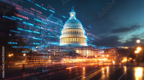 Exploring the futuristic blend of technology and architecture at the National Capitol in 4K footage