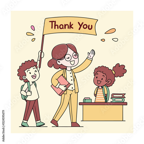 World teachers day (Día del maestro (Latam) concept vector illustration