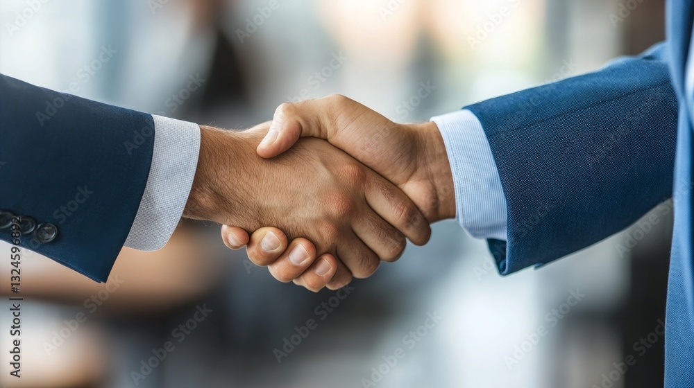 Close-up of a business handshake in an office. A businessman is shaking hands. Close-up of a business handshake in an office. A businessman is shaking hands.