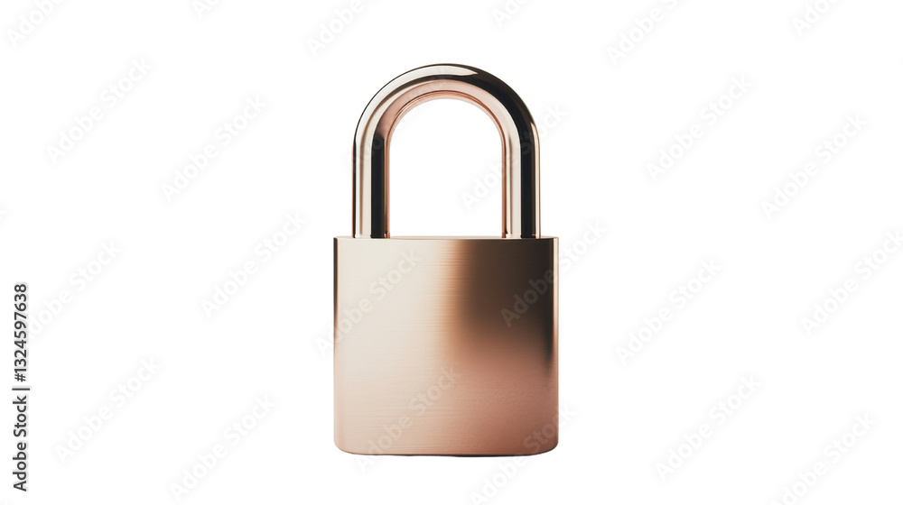Fototapeta premium padlock isolated on white background
