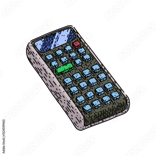 arithmetic calculator sketch hand drawn vector