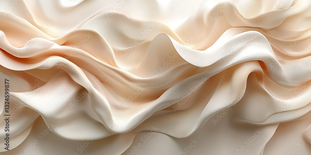 Obraz premium Creamy waves, soft texture, abstract background