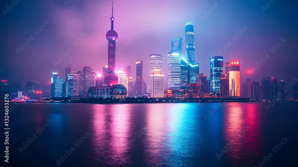 Shanghai Skyline Night View Shanghai Skyline Night View