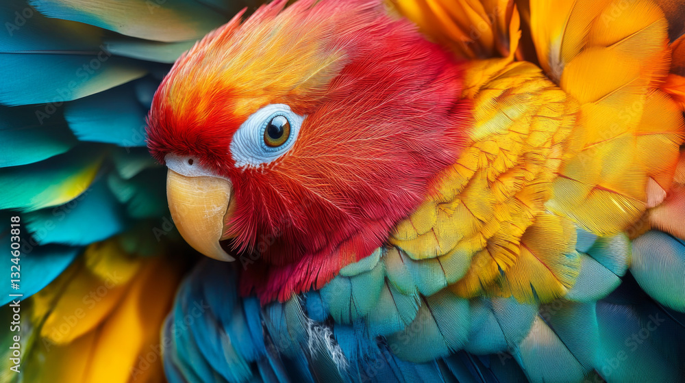 Obraz premium A stunning collection of the worldâ€™s most vibrant and colorful birds, each displaying its unique and mesmerizing plumage