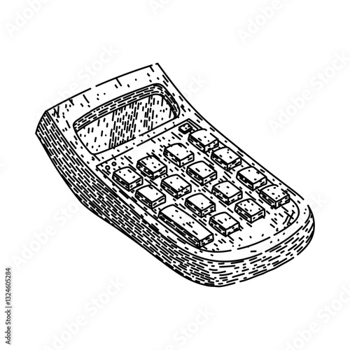 multiplication calculator sketch hand drawn vector