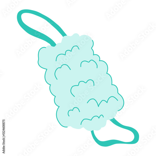 hypoallergenic washcloth baby cartoon vector illustration
