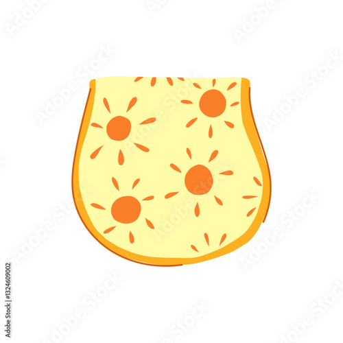 bath washcloth baby cartoon vector illustration