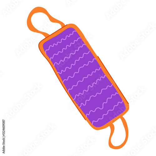 cotton washcloth baby cartoon vector illustration