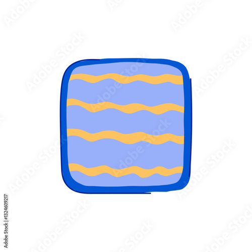 reusable washcloth baby cartoon vector illustration