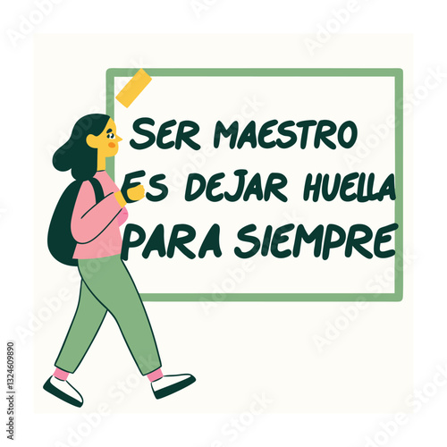 World teachers day (Día del maestro (Latam) concept vector illustration
