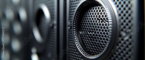 Metallic Speaker Grill Closeup