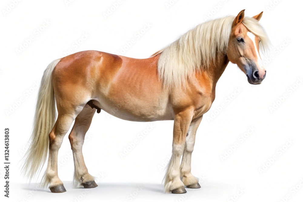 Fototapeta premium haflinger horse isolated on white background
