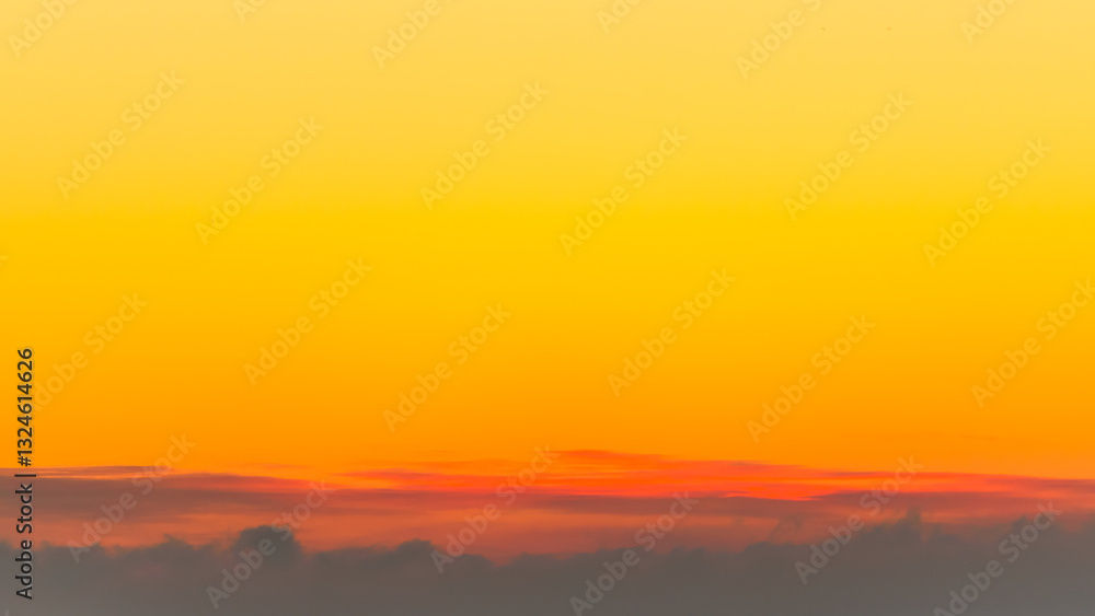 Fototapeta premium Dawn orange color sky