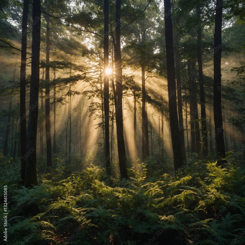 sunrise in the forest sunrise in the forest
