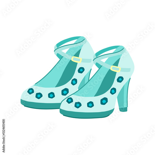 comfortable shoes wedding cartoon vector illustration