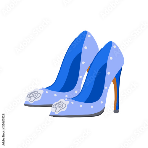 designer shoes wedding cartoon vector illustration