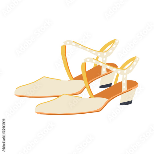 heels shoes wedding cartoon vector illustration