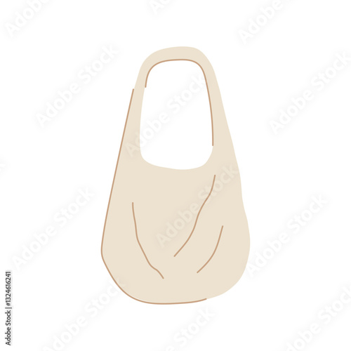 recyclable reusable grocery bag cartoon vector illustration