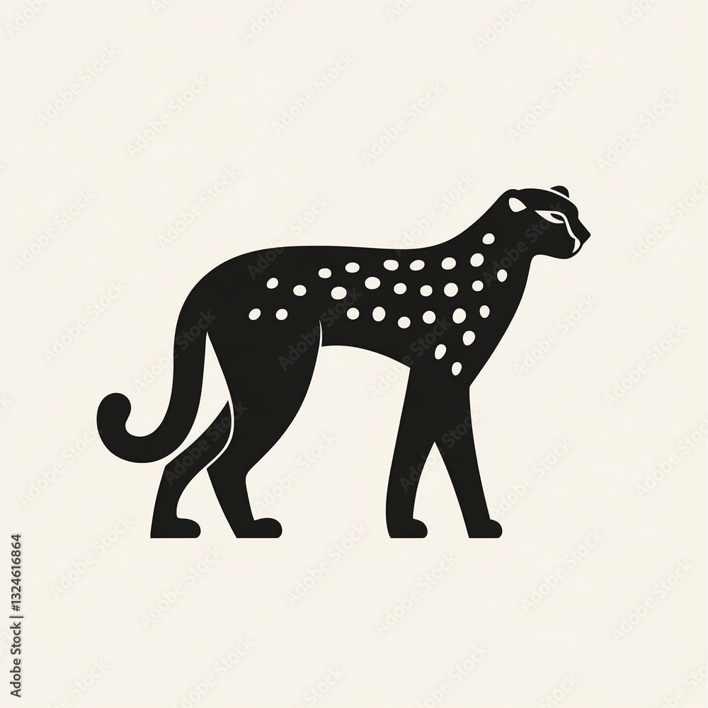 Minimalist black panther logo in vector style with elegant spots and sleek design, perfect for branding, corporate identity, and digital applications Minimalist black panther logo in vector style with elegant spots and sleek design, perfect for branding, corporate identity, and digital applications